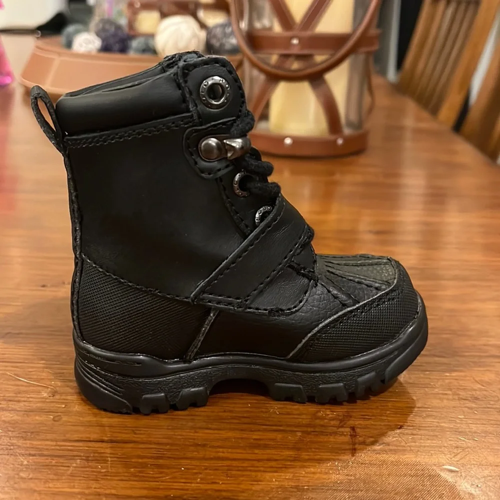 Polo Ralph Lauren Colbey Boots Black new Preschool Toddlers Boys Girls Size 4